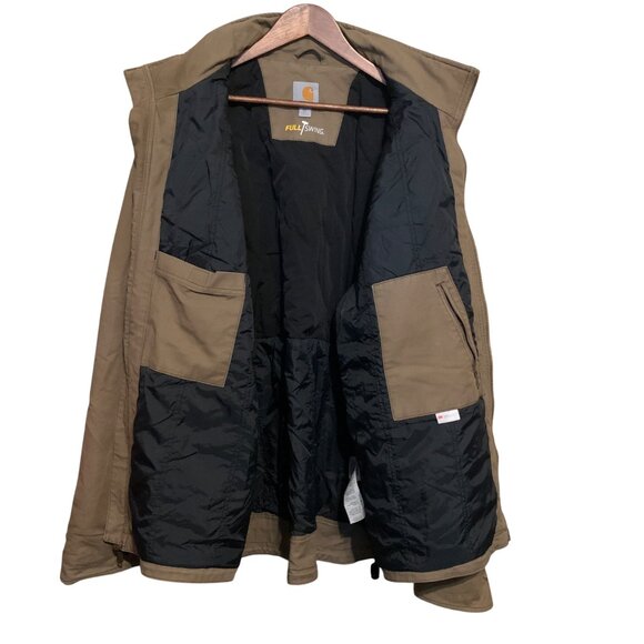 Carhartt Full Jacket Quick Duck Sz 2XL Canyon Brown Distressed Stained - Picture 12 of 16